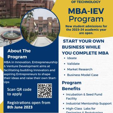 Admissions for MBA IEV session 2023-24 is open now